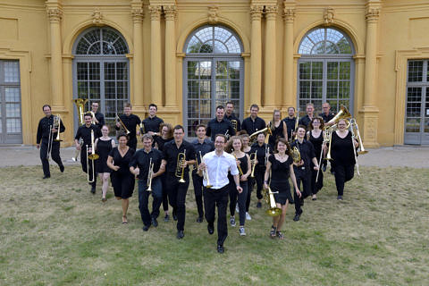 Gruppenfoto des Blechbläserensembles